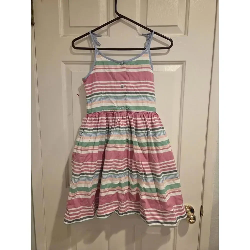 Polo ralph Lauren size 12 oxford Girls' Striped Sleeveless Summer Dress